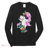 Cool Unicorn Skating Long Sleeve Shirt thumb 0