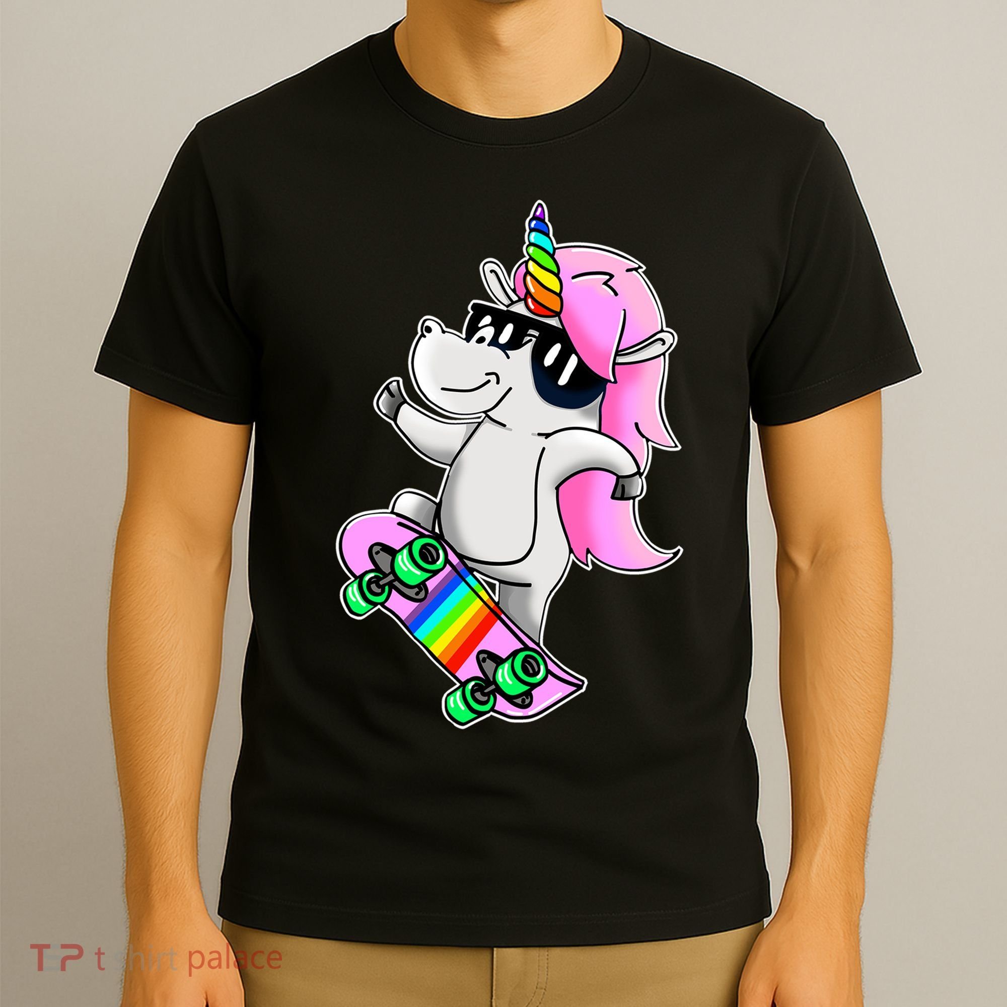 Cool Unicorn Skating T-Shirt