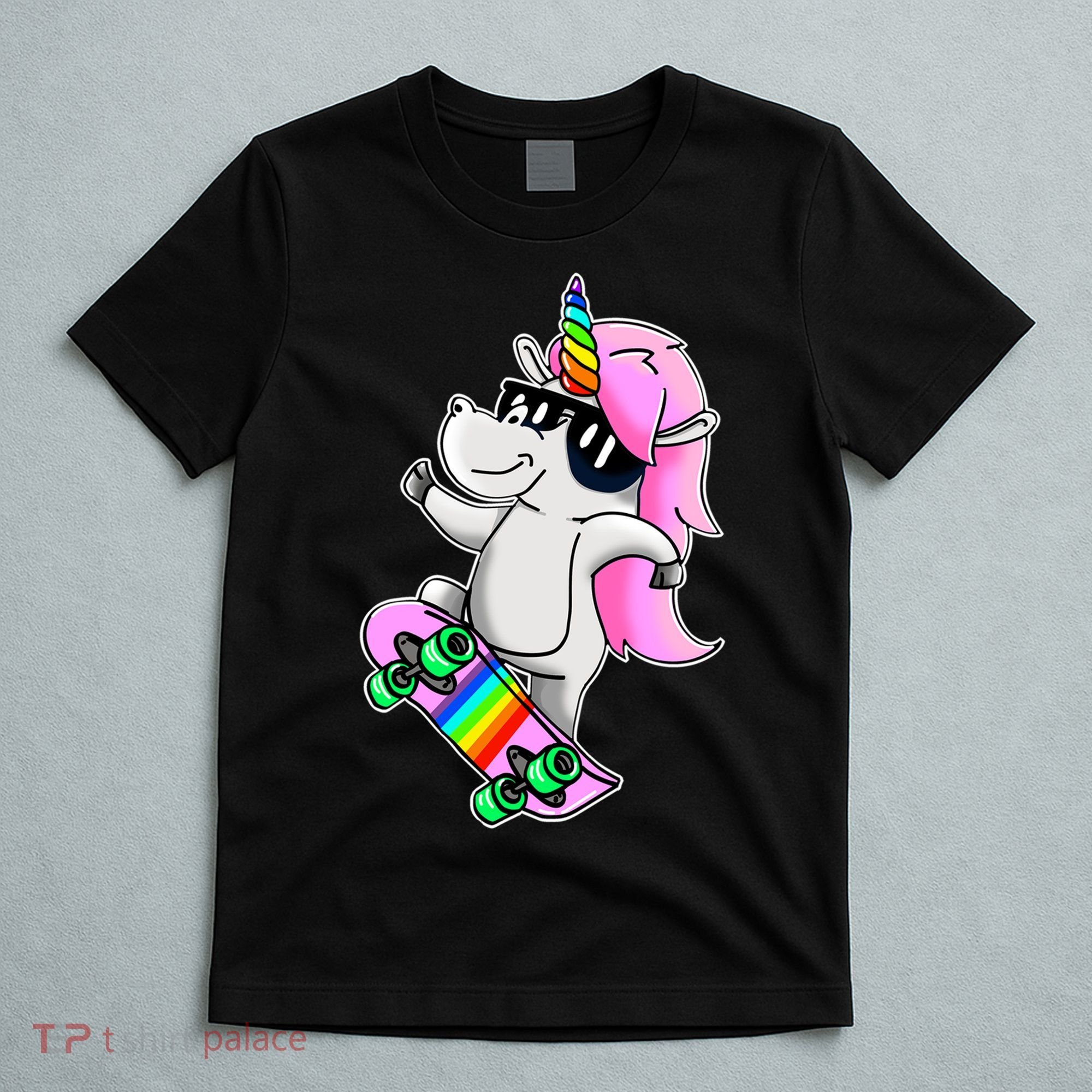 Cool Unicorn Skating T-Shirt