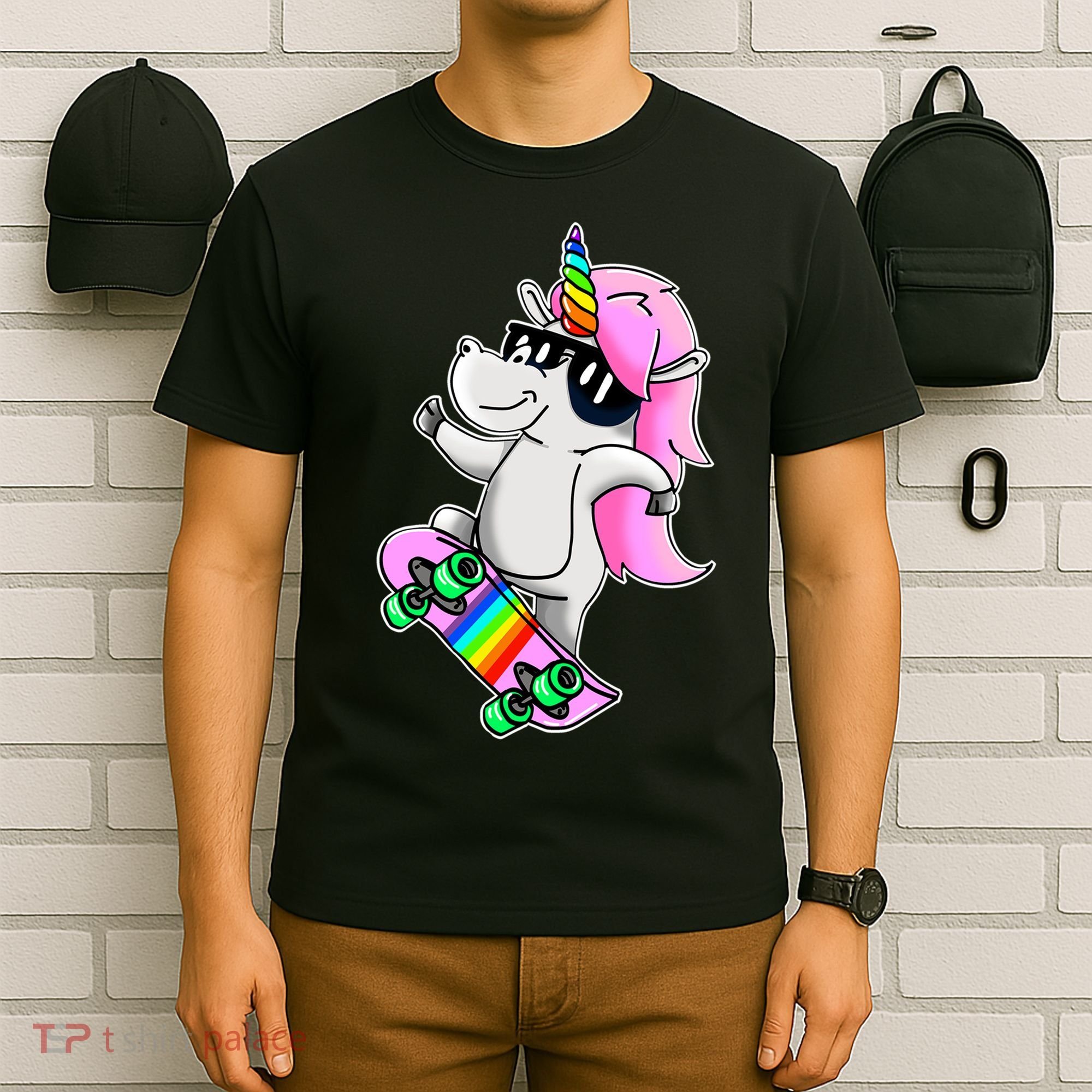 Cool Unicorn Skating T-Shirt