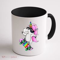 Cool Unicorn Skating Coffee Mug thumb 1