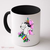 Cool Unicorn Skating Coffee Mug thumb 0