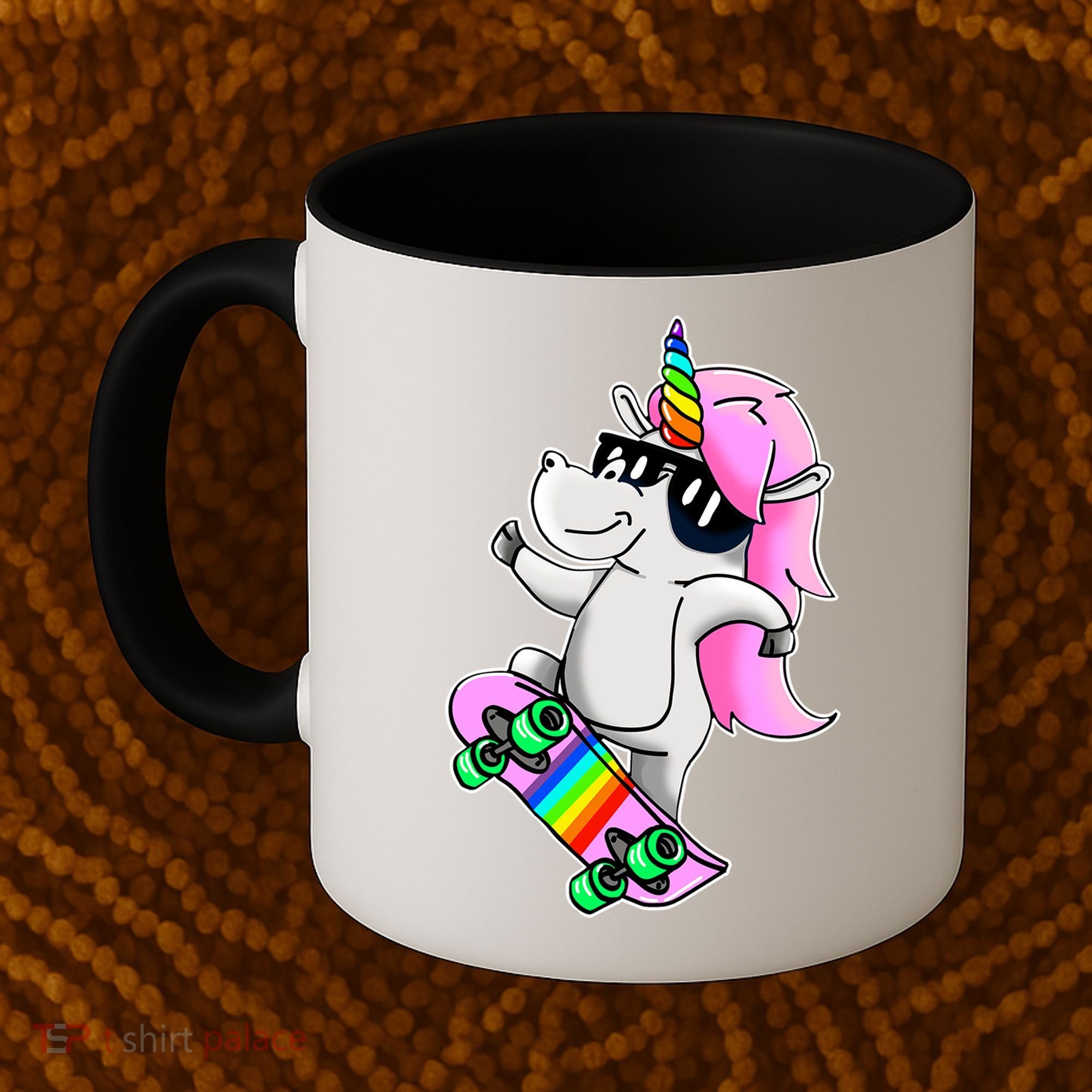 Cool Unicorn Skating Coffee Mug