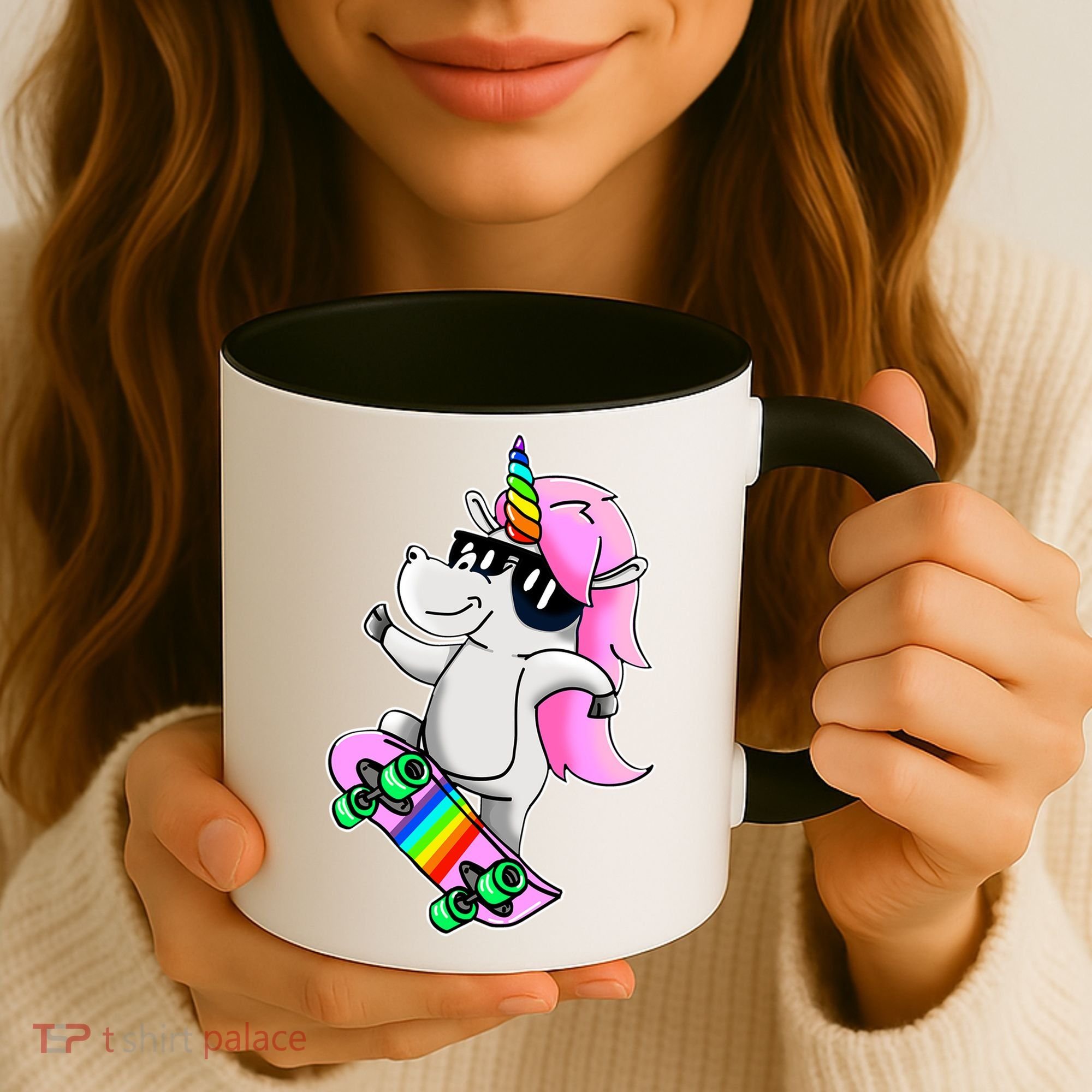 Cool Unicorn Skating Coffee Mug