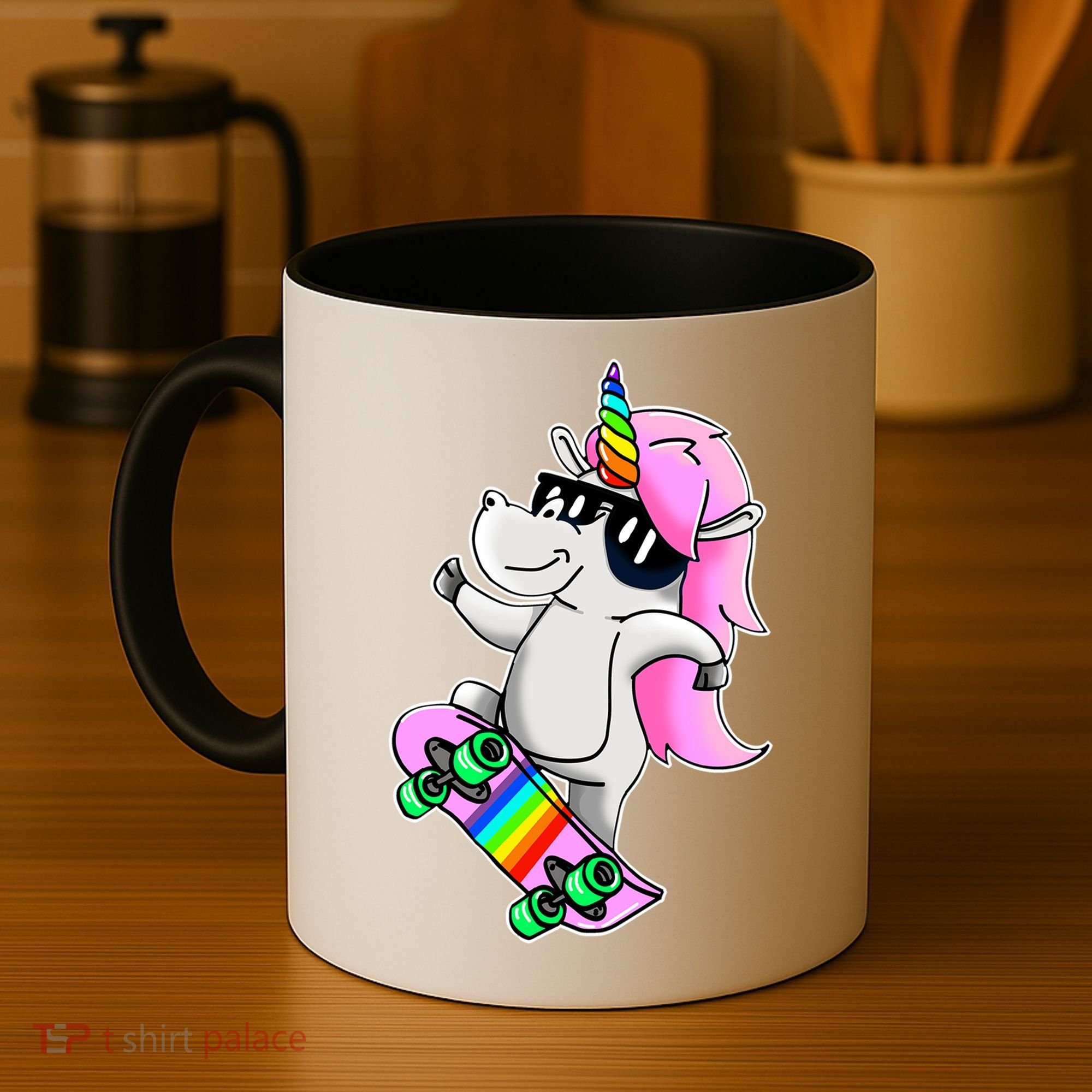 Cool Unicorn Skating Coffee Mug