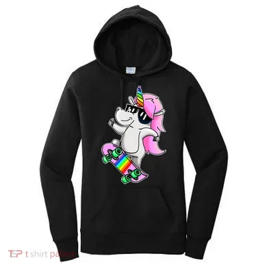 Cool Unicorn Skating Women's Hoodie