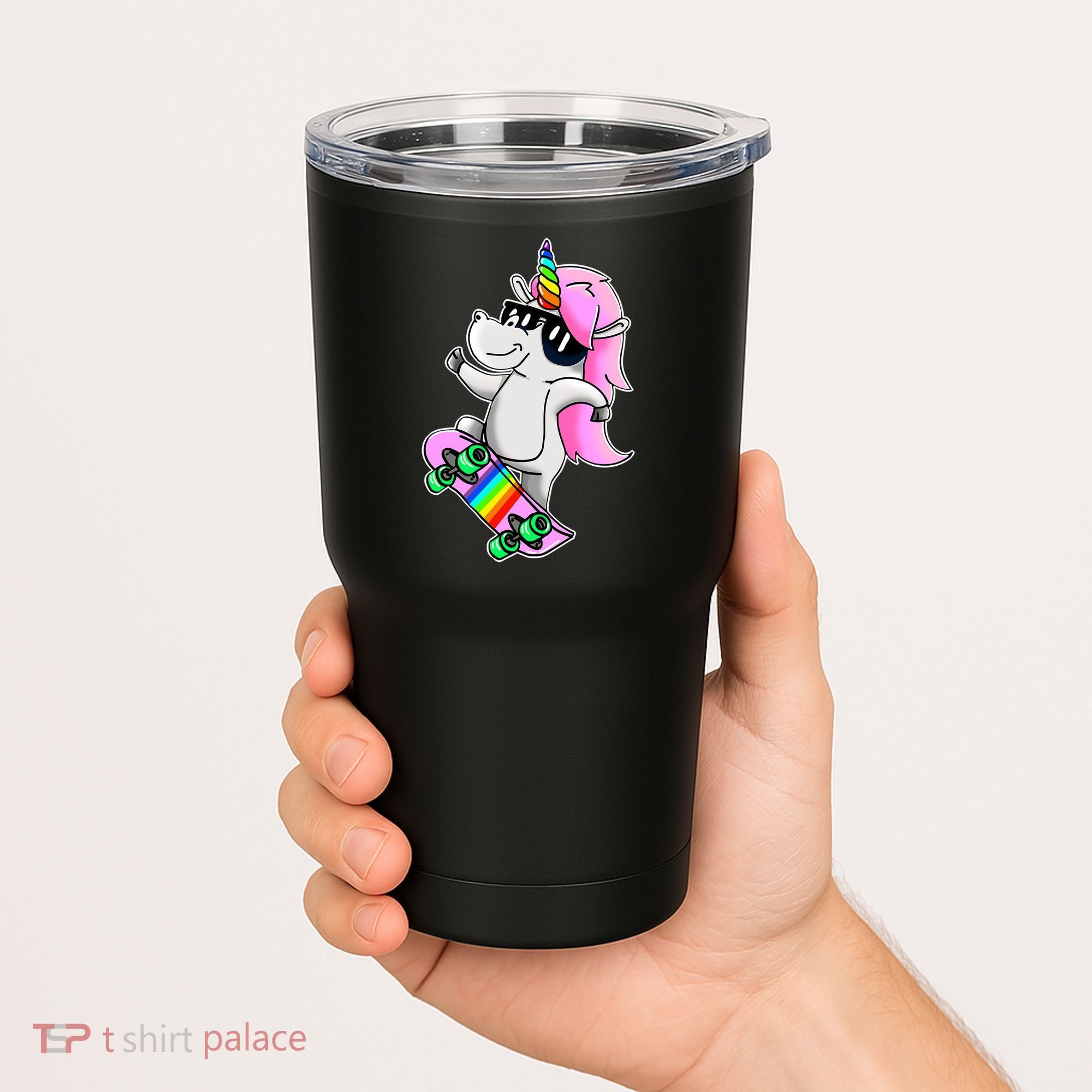 Cool Unicorn Skating Tumbler