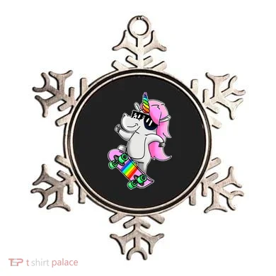 Cool Unicorn Skating Ornament