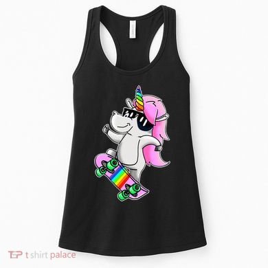 Cool Unicorn Skating Women's Tank Top