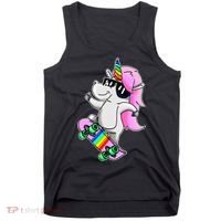 Cool Unicorn Skating Tank Top thumb 0