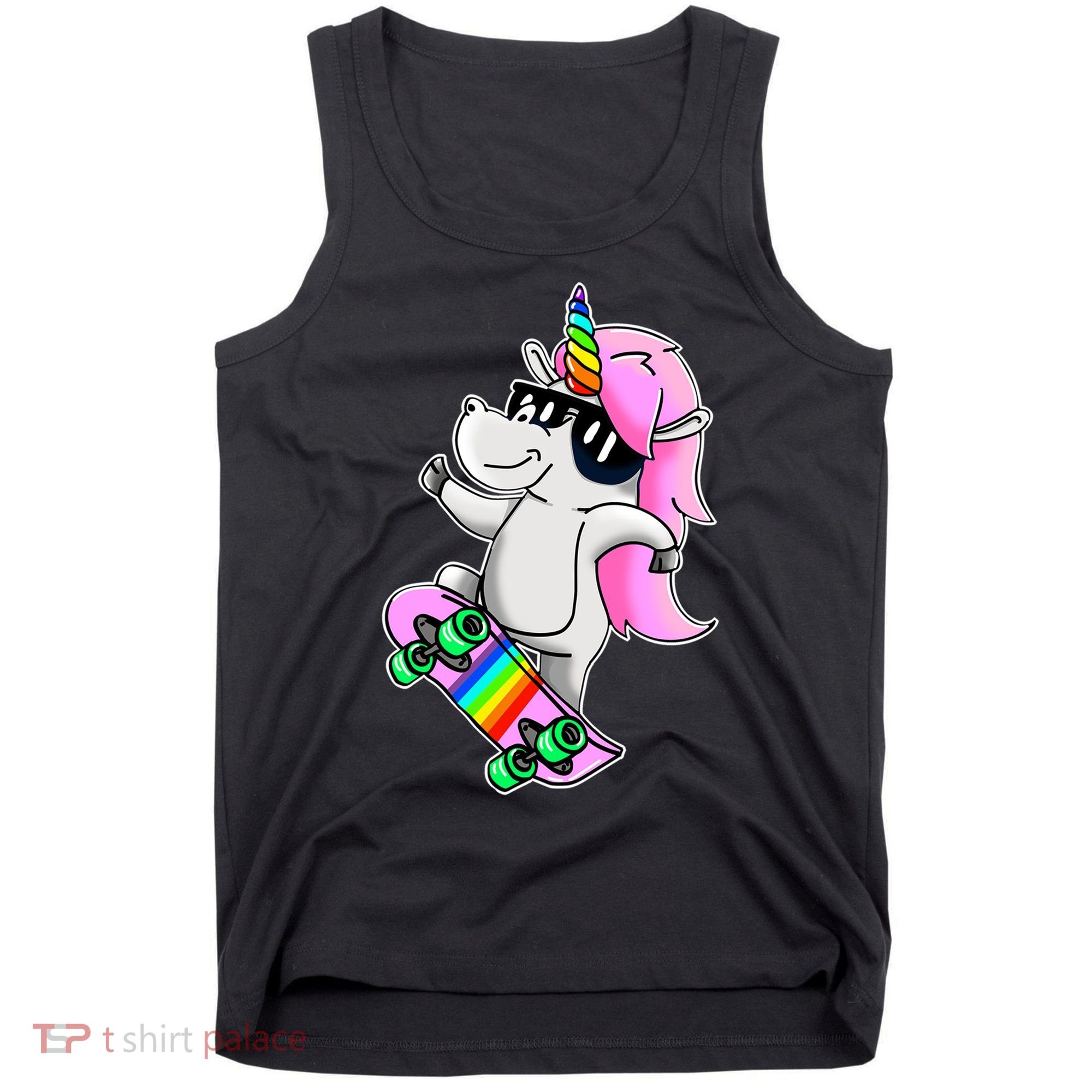Cool Unicorn Skating Tank Top
