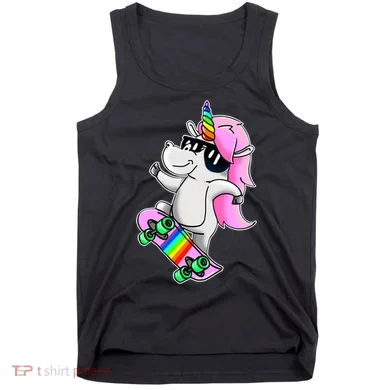 Cool Unicorn Skating Tank Top
