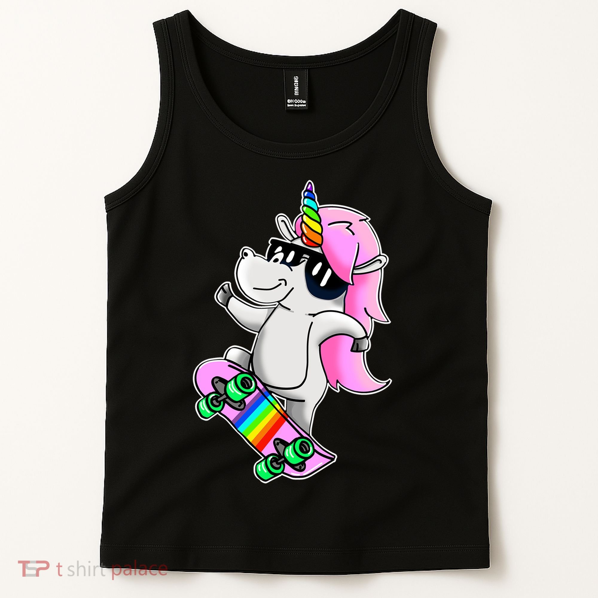 Cool Unicorn Skating Tank Top
