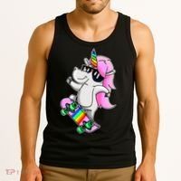 Cool Unicorn Skating Tank Top thumb 3
