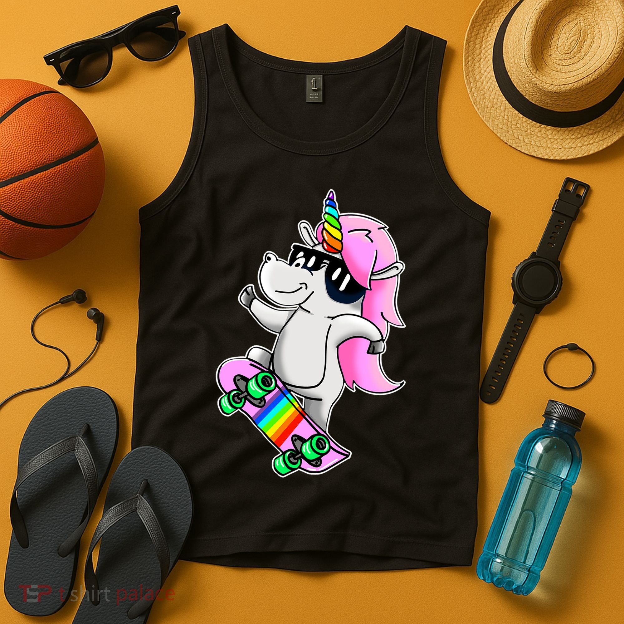 Cool Unicorn Skating Tank Top