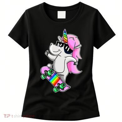 Cool Unicorn Skating Women's T-Shirt