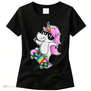 Cool Unicorn Skating Women's T-Shirt