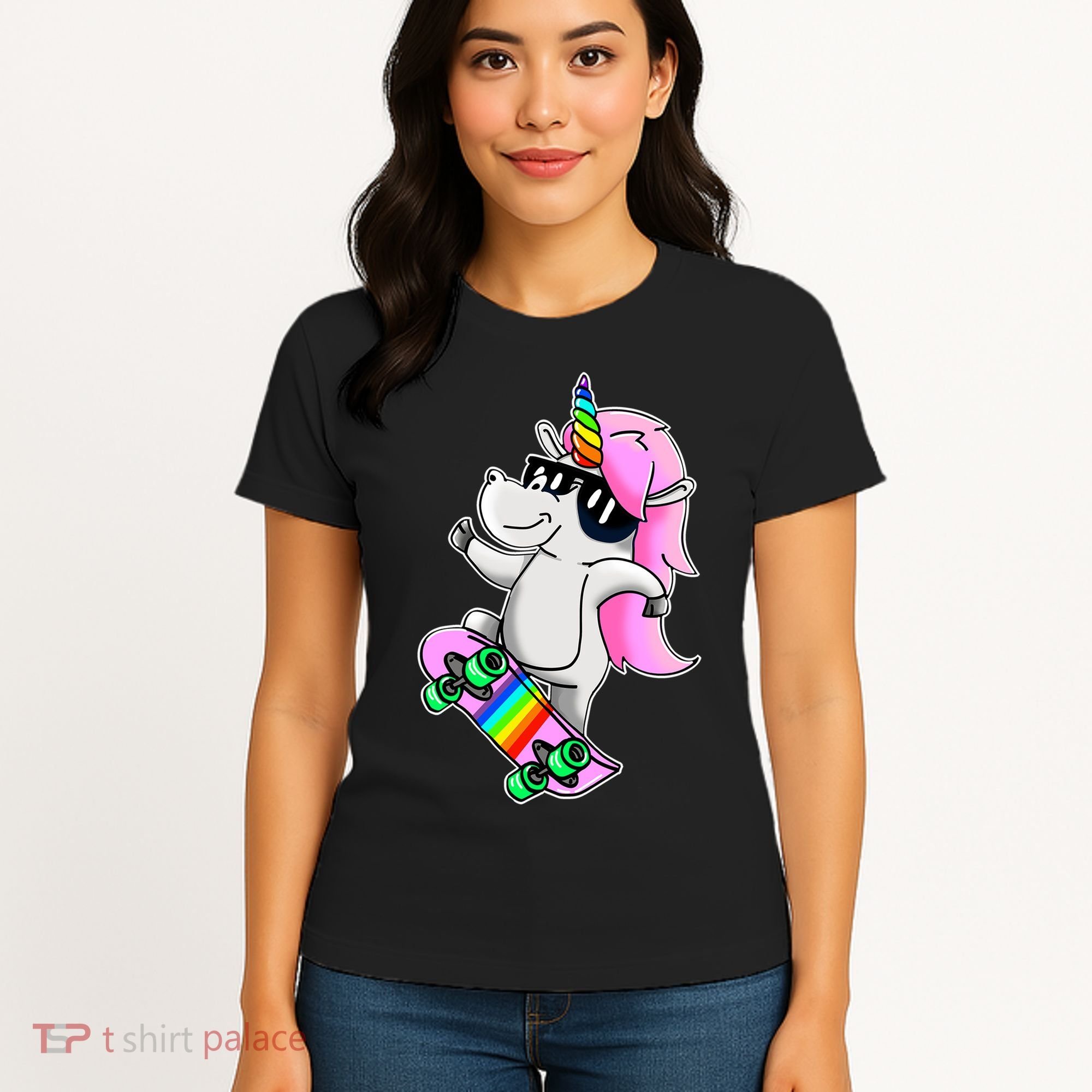 Cool Unicorn Skating Women's T-Shirt