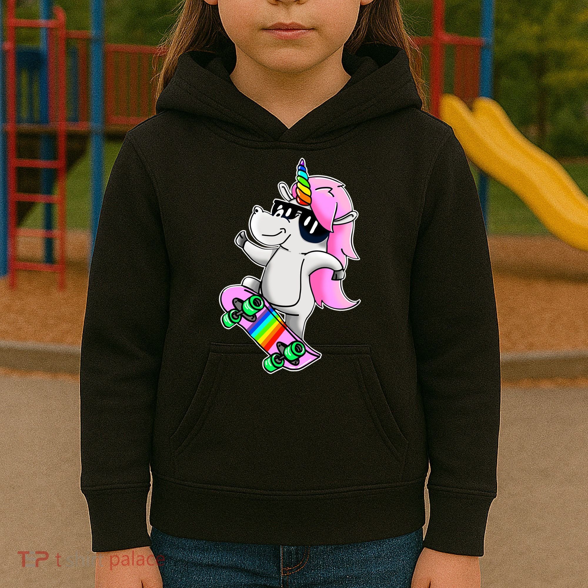 Cool Unicorn Skating Kids Hoodie