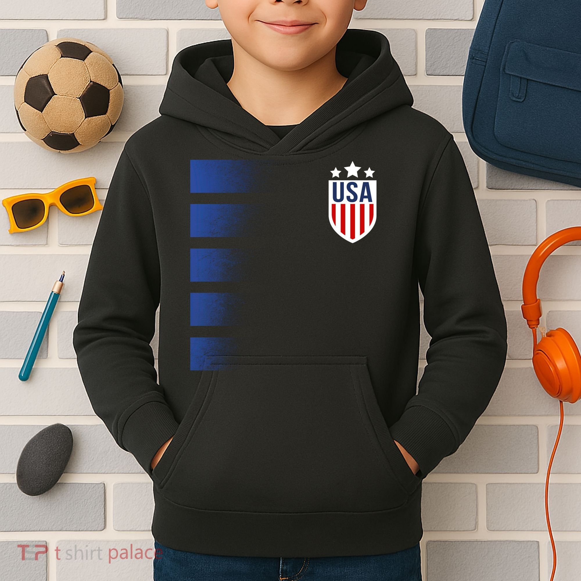 Cool USA Soccer Kids Hoodie