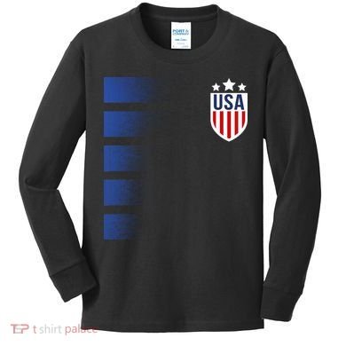 Cool USA Soccer Kids Long Sleeve Shirt