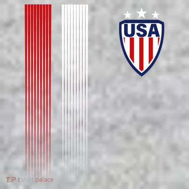 Cool USA Soccer Jersey Stripes The Baniff Cuffed Pom Beanie