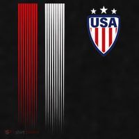 Cool USA Soccer Jersey Stripes Ladies PosiCharge Tri-Blend Wicking Tank thumb 2