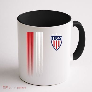 Cool USA Soccer Jersey Stripes Coffee Mug back