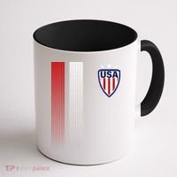 Cool USA Soccer Jersey Stripes Coffee Mug thumb 1
