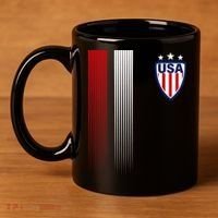 Cool USA Soccer Jersey Stripes 11oz C Handle Ceramic Mug thumb 4