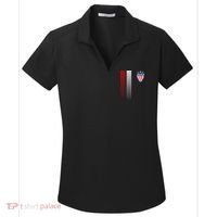 Cool USA Soccer Jersey Stripes Women's Dry Zone Grid Polo thumb 0