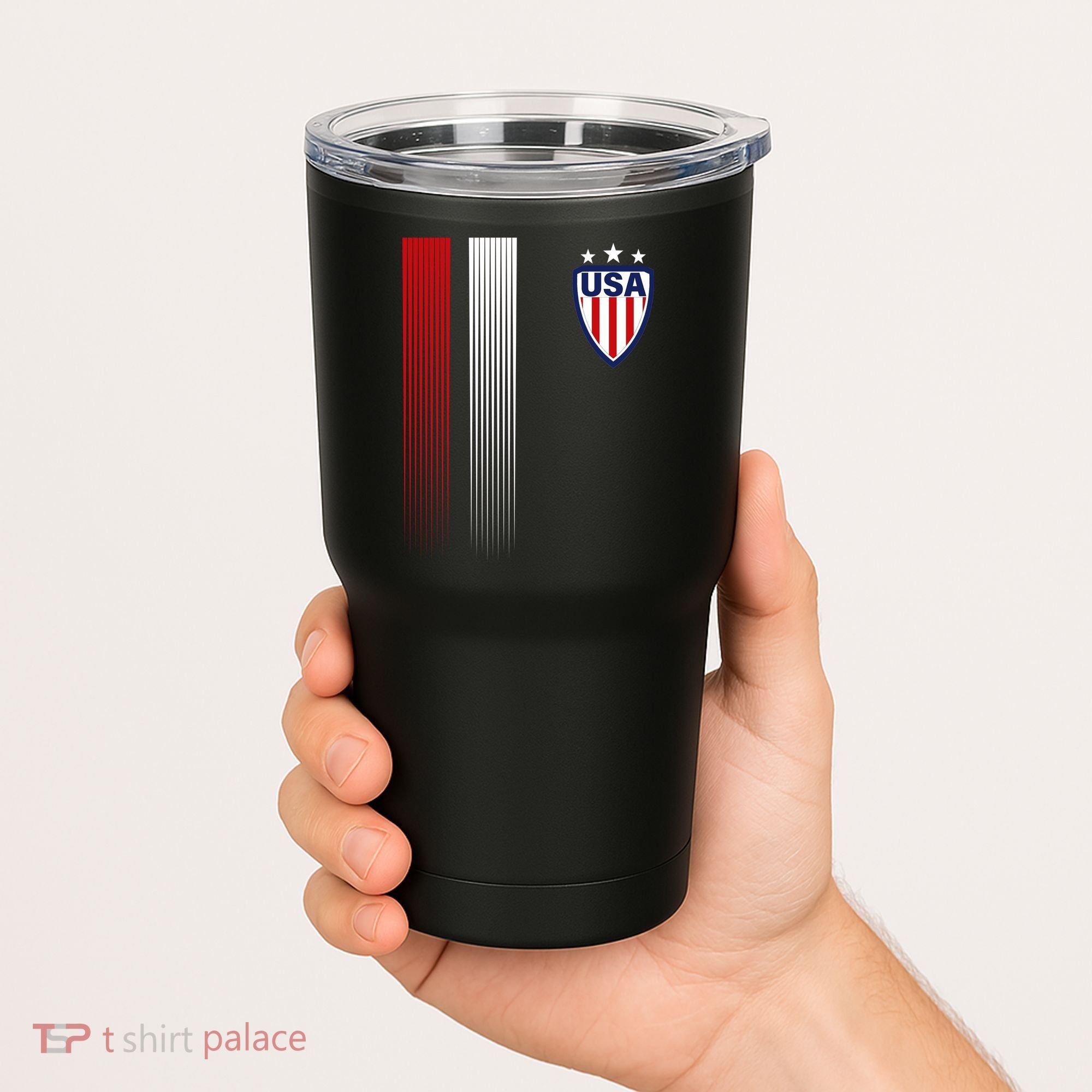 Cool USA Soccer Jersey Stripes Tumbler