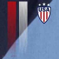 Cool USA Soccer Jersey Stripes Raglan Baseball Sleeve Shirt thumb 2