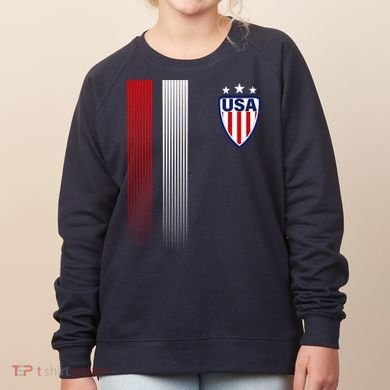 Cool USA Soccer Jersey Stripes Women's Sweatshirt
