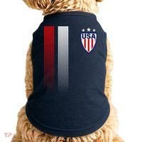 Cool USA Soccer Jersey Stripes Doggie Tank thumb 0