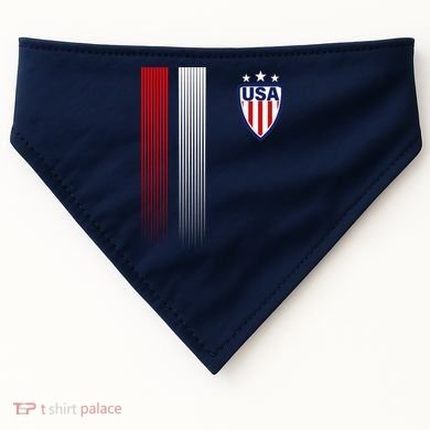 Cool USA Soccer Jersey Stripes USA-Made Doggie Bandana