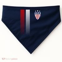 Cool USA Soccer Jersey Stripes USA-Made Doggie Bandana thumb 0