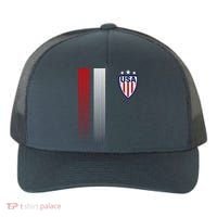 Cool USA Soccer Jersey Stripes Yupoong Adult 5-Panel Trucker Hat thumb 0