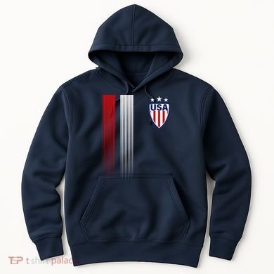 Cool USA Soccer Jersey Stripes Hoodie