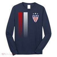 Cool USA Soccer Jersey Stripes Long Sleeve Shirt thumb 0