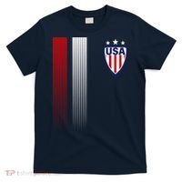 Cool USA Soccer Jersey Stripes T-Shirt thumb 0