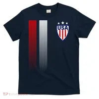 Cool USA Soccer Jersey Stripes T-Shirt thumb 0