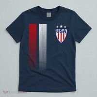 Cool USA Soccer Jersey Stripes T-Shirt thumb 5