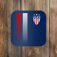 Cool USA Soccer Jersey Stripes Coaster thumb 0