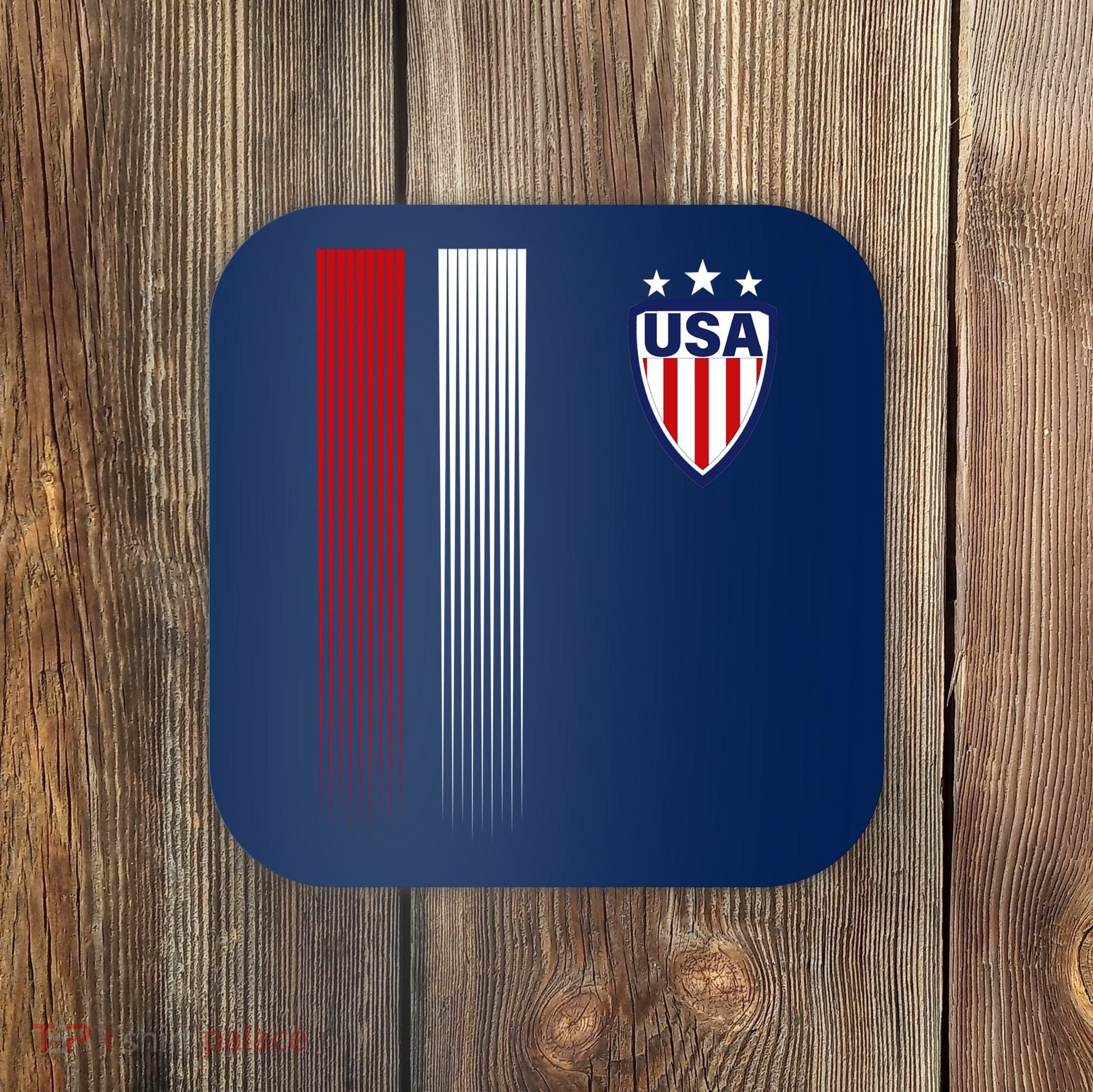 Cool USA Soccer Jersey Stripes Coaster