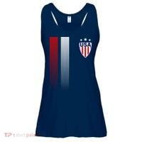 Cool USA Soccer Jersey Stripes Ladies Essential Flowy Tank thumb 0
