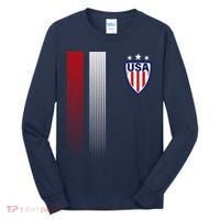 Cool USA Soccer Jersey Stripes Tall Long Sleeve Shirt thumb 0