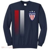 Cool USA Soccer Jersey Stripes Tall Sweatshirt thumb 0
