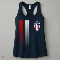 Cool USA Soccer Jersey Stripes Women's Tank Top thumb 3
