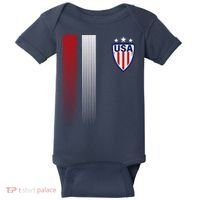 Cool USA Soccer Jersey Stripes Baby Bodysuit thumb 0